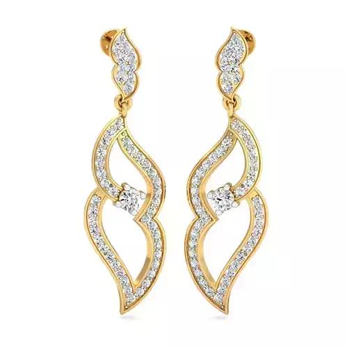 Women Earring 3DM STL OBJ FBX Render Details 3D print model