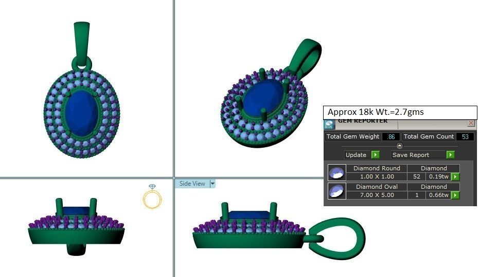 Beautiful Pendant  3D print model_1