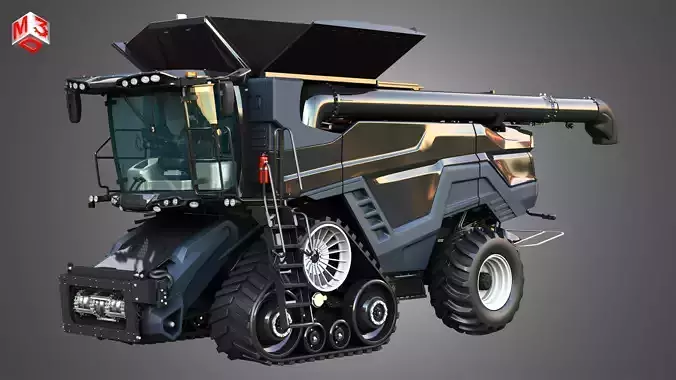 IDEAL - Combine Harvester - Rubber Track System 3D model