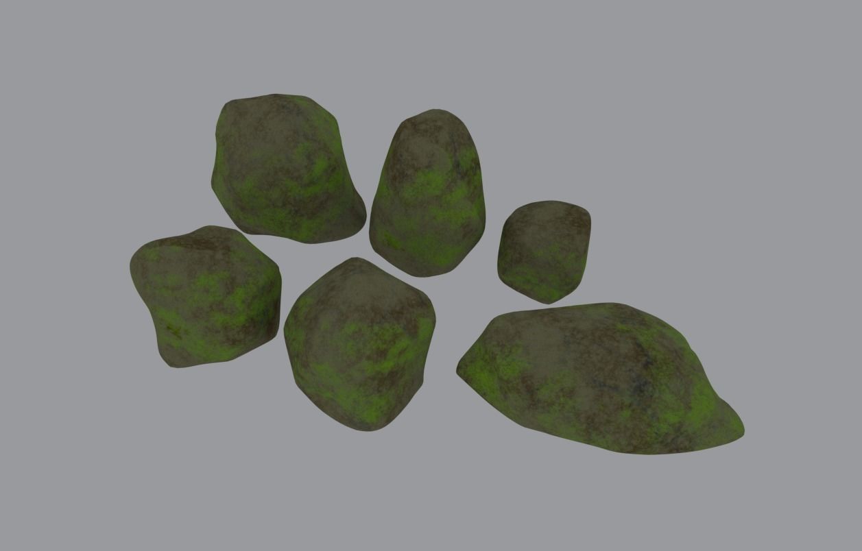 CG rock head mountain model download Low-poly 3D model_3