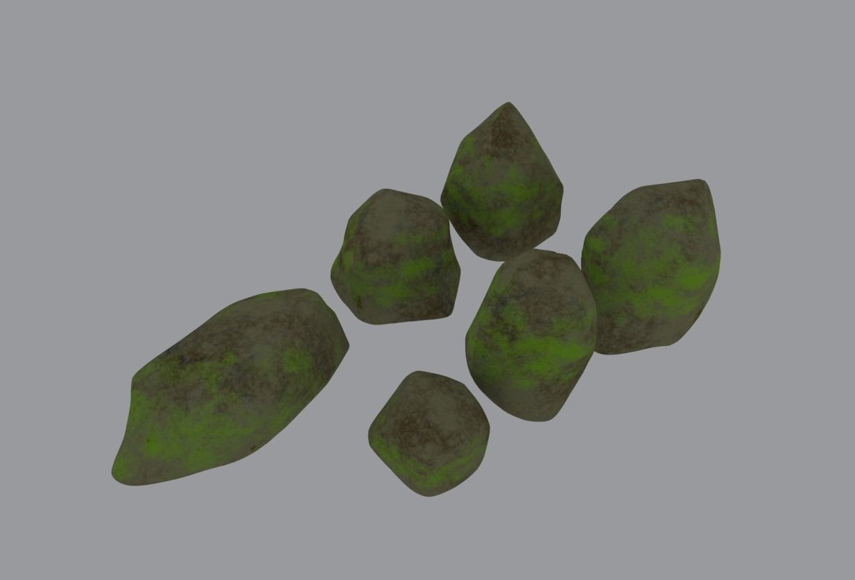 CG rock head mountain model download Low-poly 3D model_2