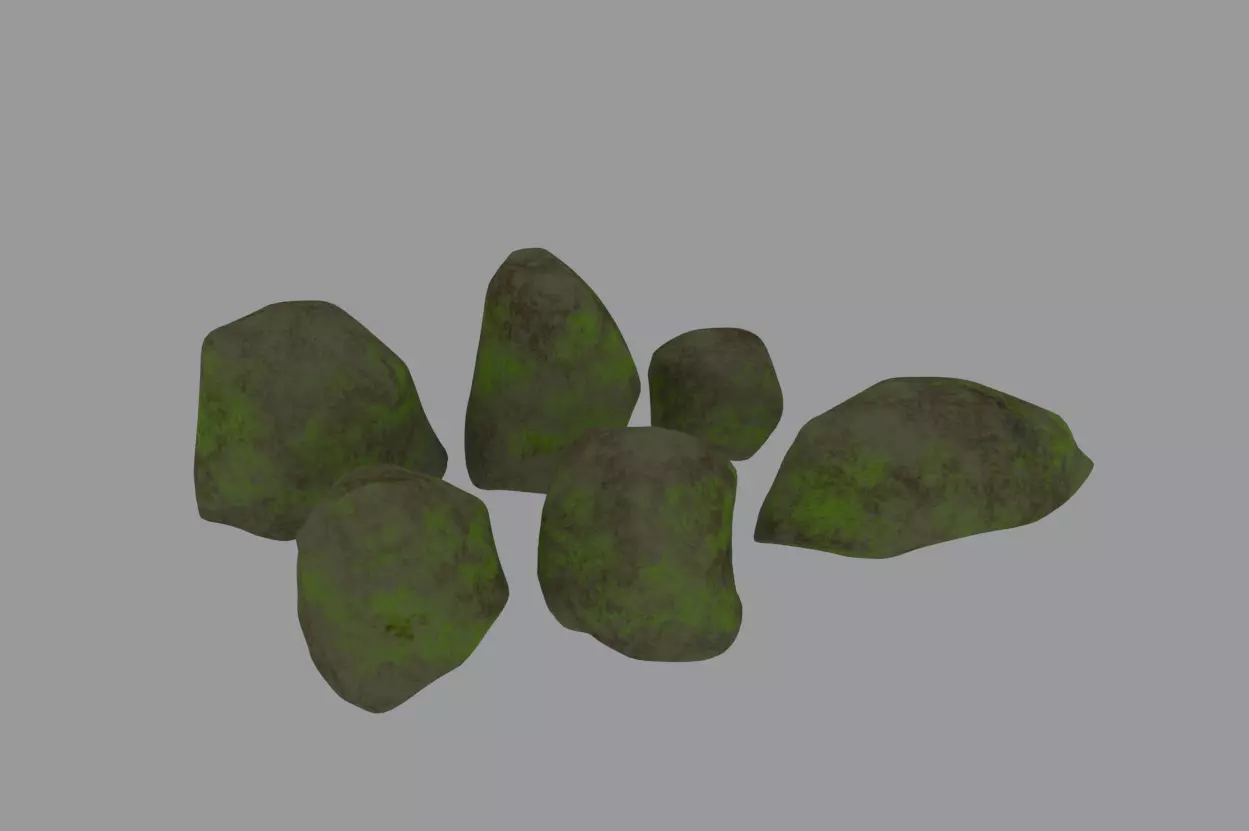 CG rock head mountain model download Low-poly 3D model_0
