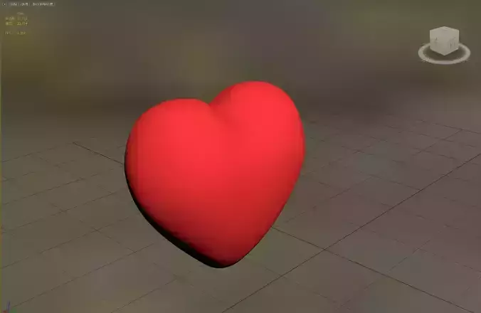 3D Heart Model  Full Heart  CG Big Red Heart Cartoon Love