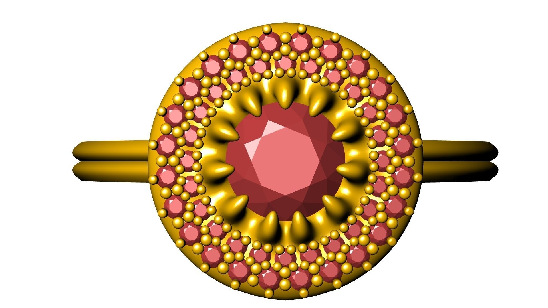 claw setting diamond halo ring stl verified 3D print model_20