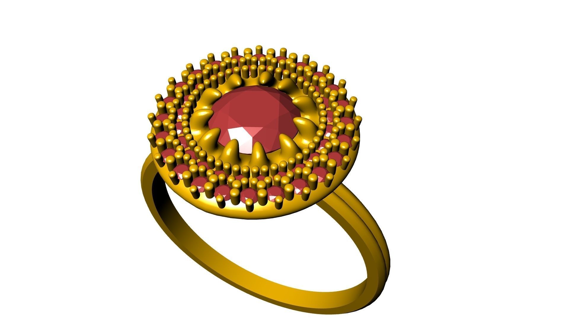 claw setting diamond halo ring stl verified 3D print model_19