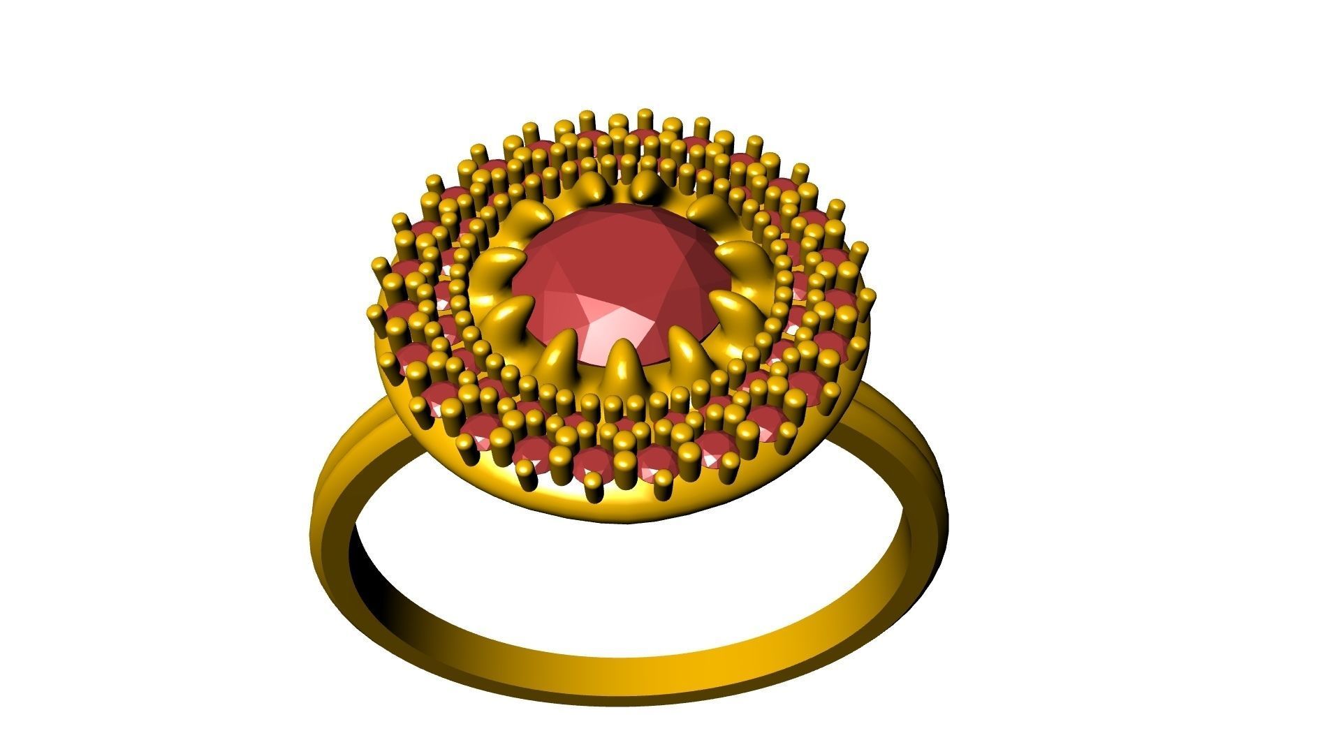 claw setting diamond halo ring stl verified 3D print model_16