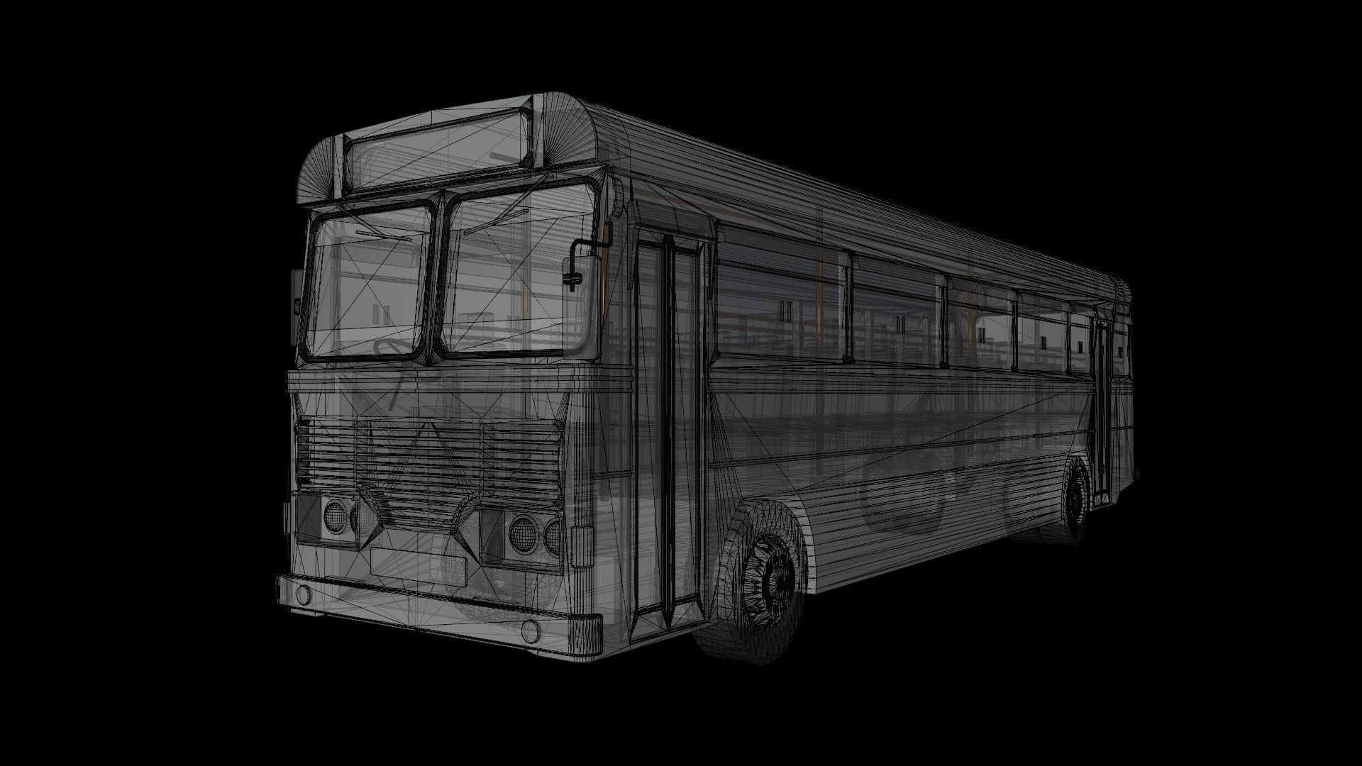 Ashoke Layland Bus  Low-poly 3D model_2