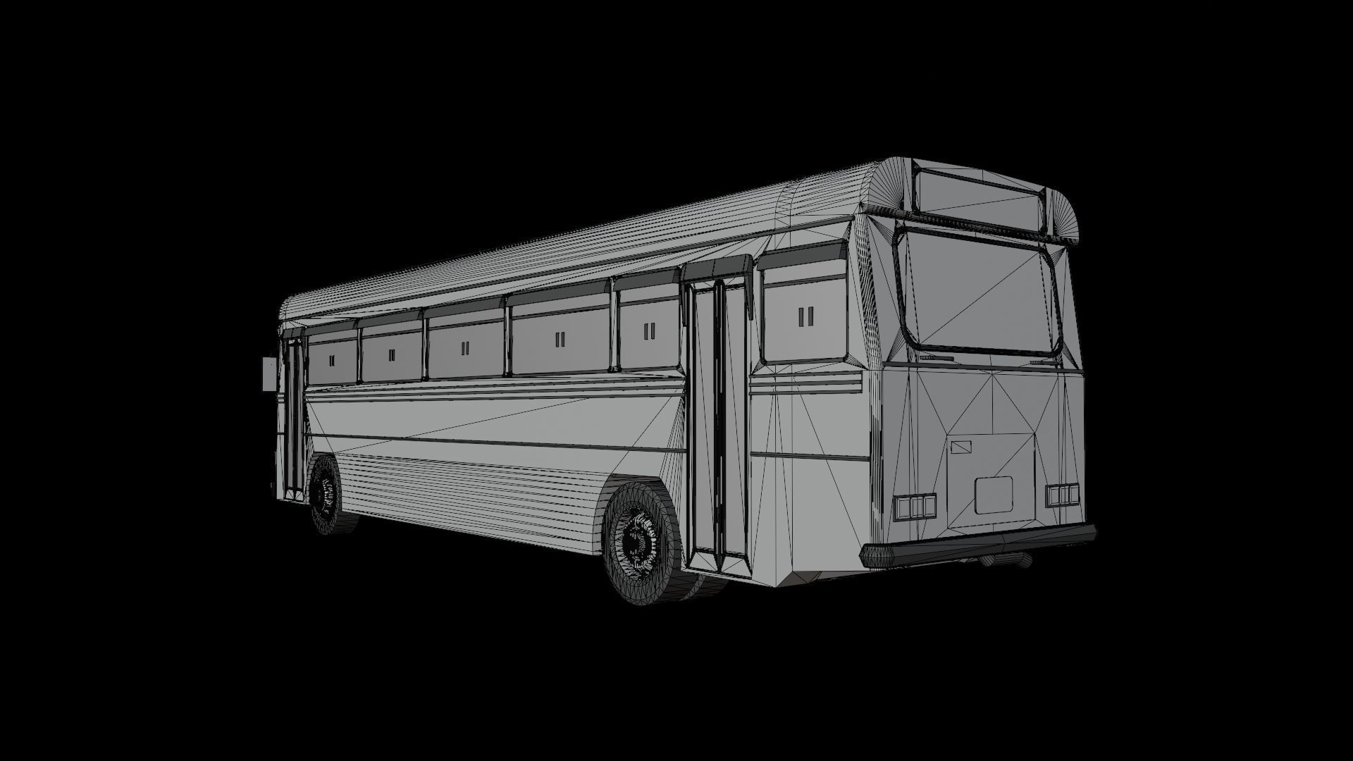 Ashoke Layland Bus  Low-poly 3D model_8