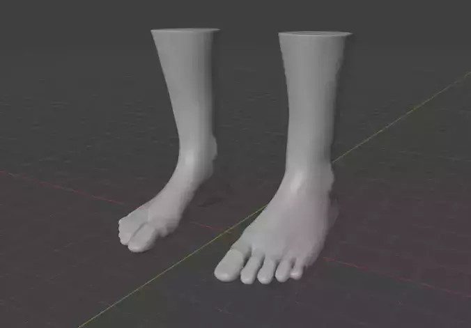 Youth foot model 3D model sculpture of human feet