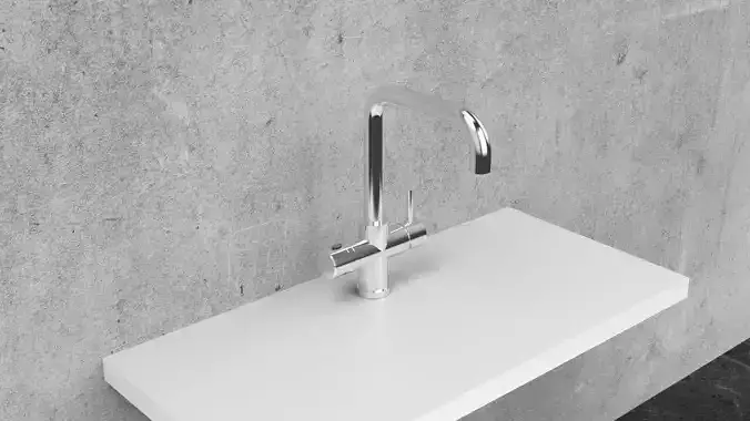 Modern Basin Tap 3D model