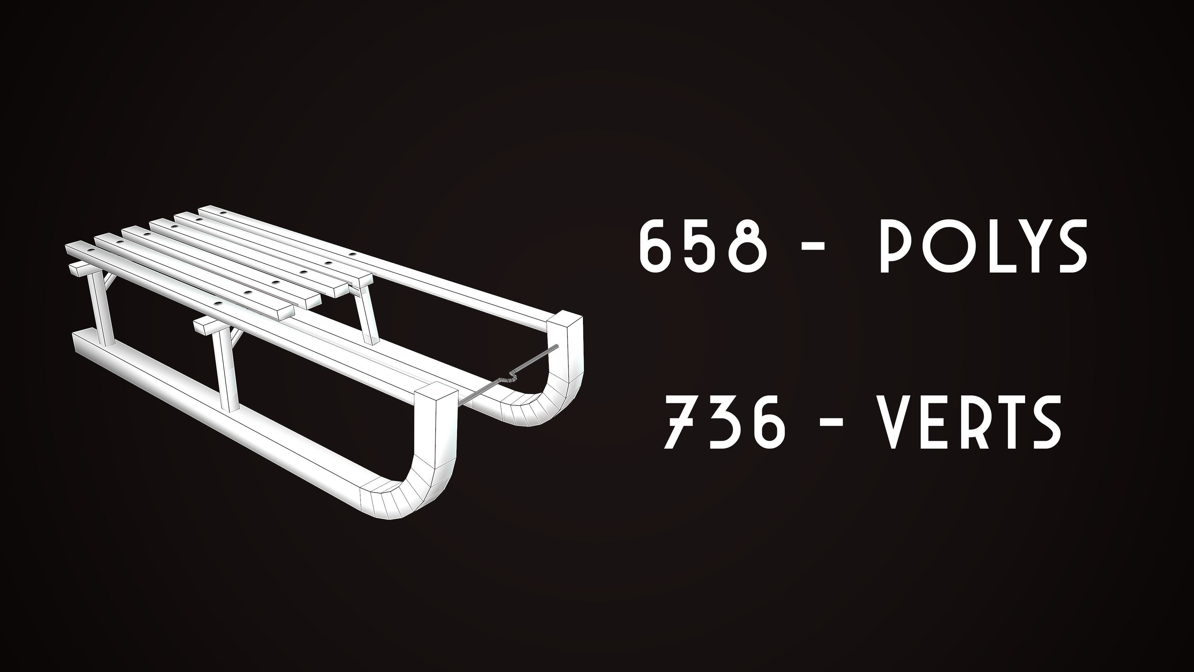 SLED CARTOON STYLIZED Low-poly 3D model_7