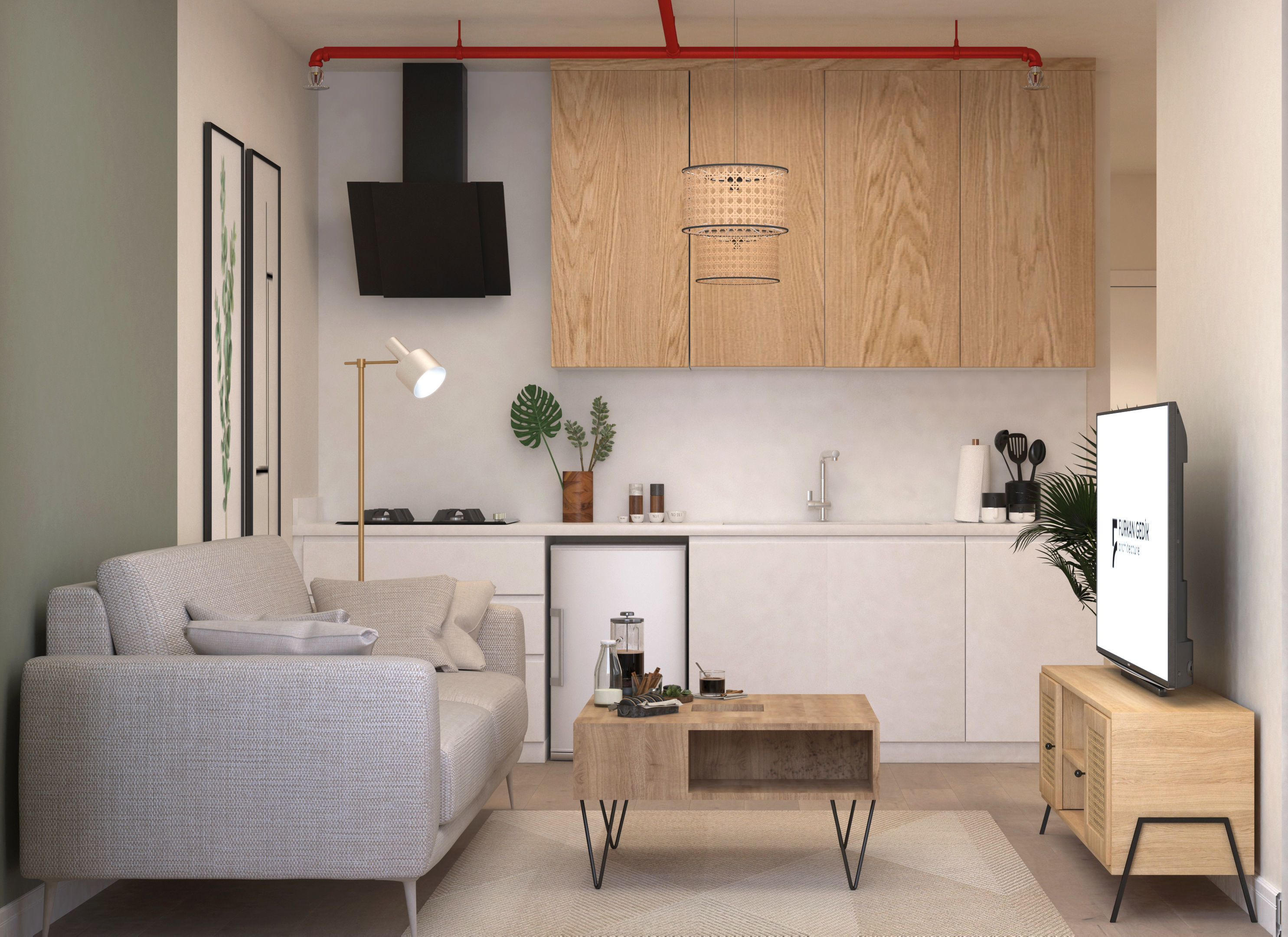 2 pcs 2plus1 Flats Apart Otel FGM 3D model_9