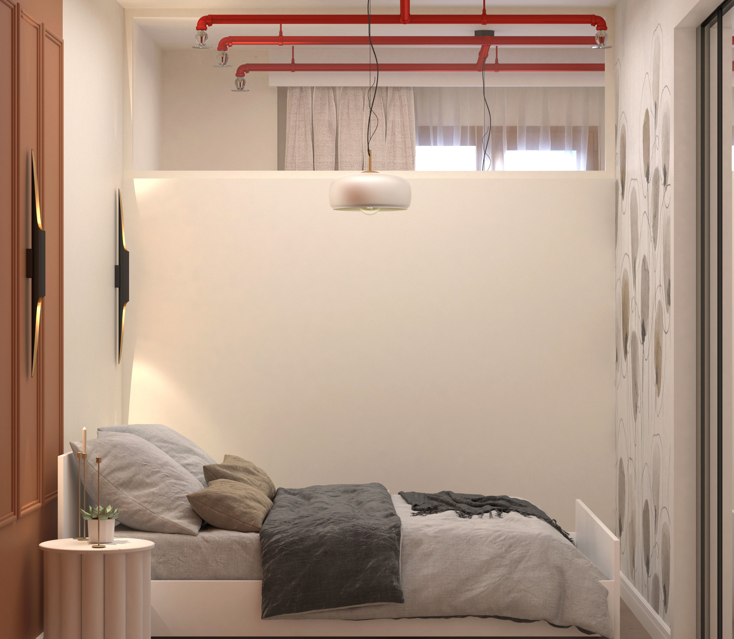 2 pcs 2plus1 Flats Apart Otel FGM 3D model_13