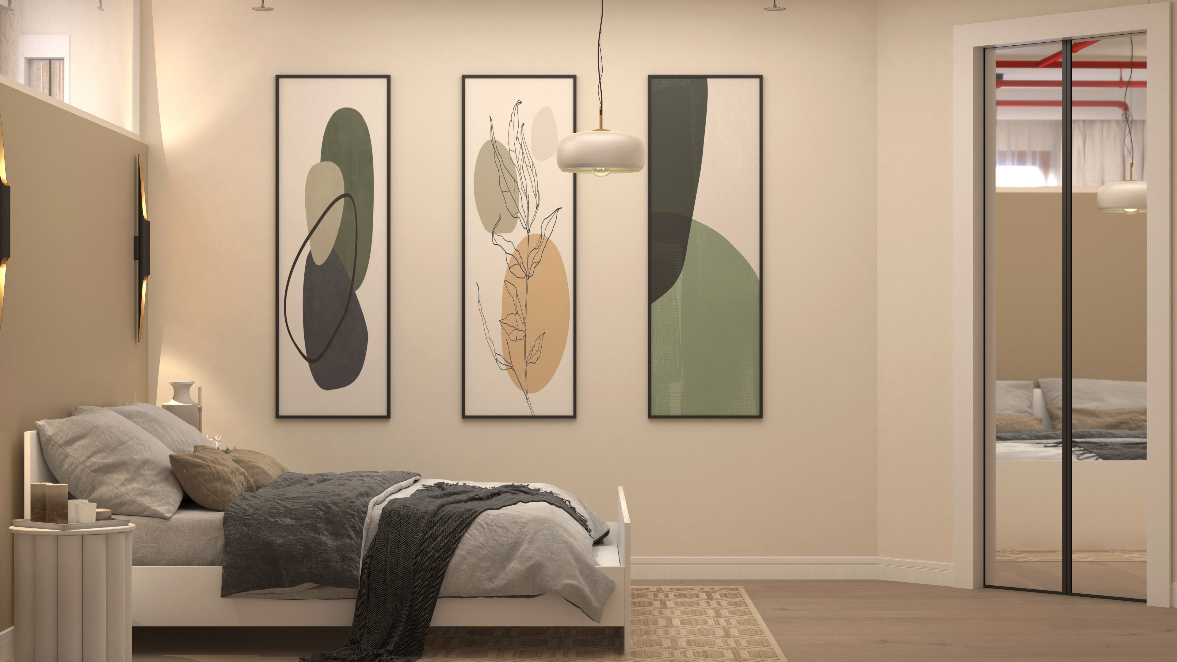 2 pcs 2plus1 Flats Apart Otel FGM 3D model_5