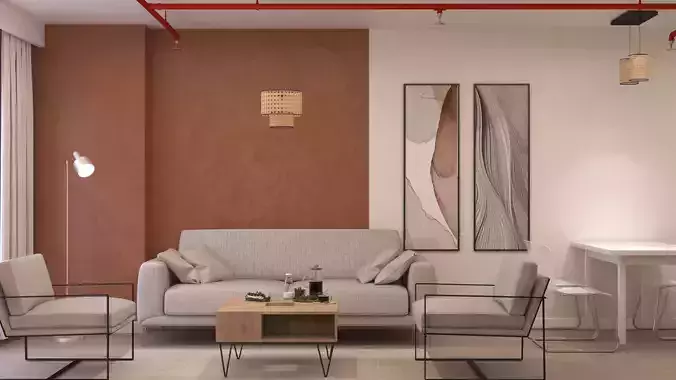 2 pcs 2plus1 Flats Apart Otel FGM 3D model