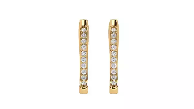 Wiggle hoop earrings approx 18k