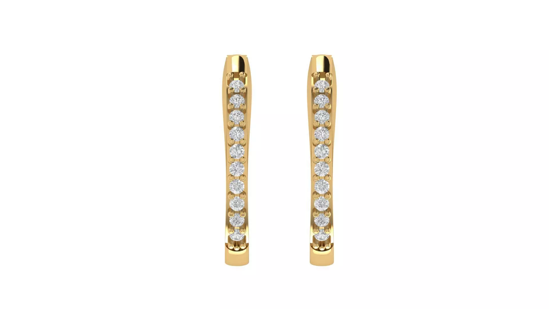 Wiggle hoop earrings approx 18k 3D print model_0