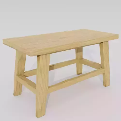 Wooden Stool 3D model