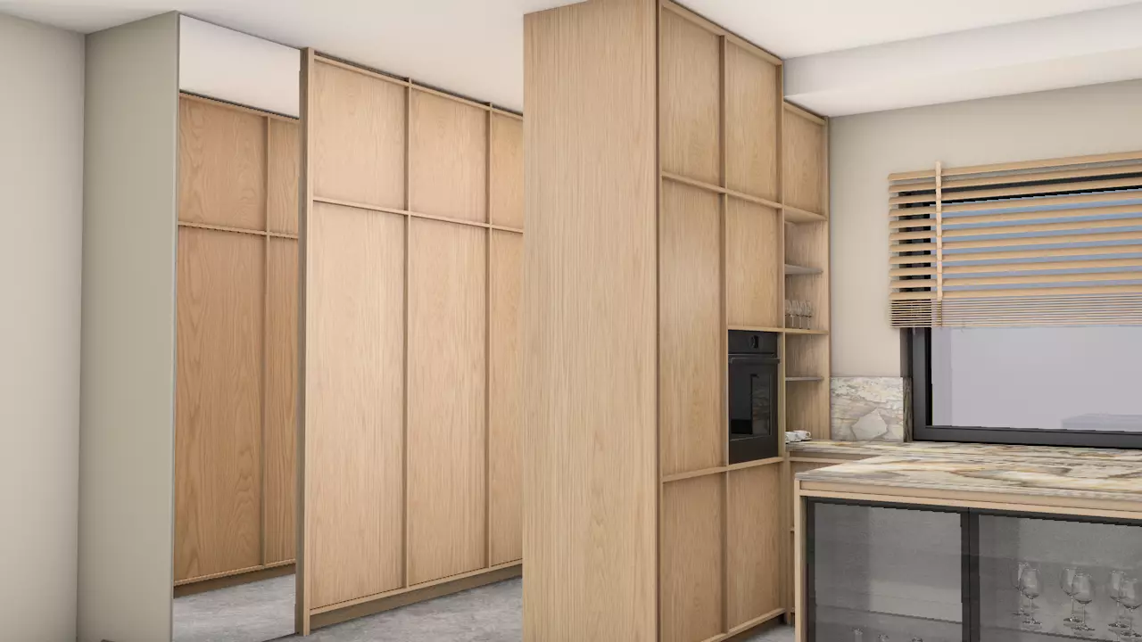 The kitchen 3D model - modern design Free 3D model