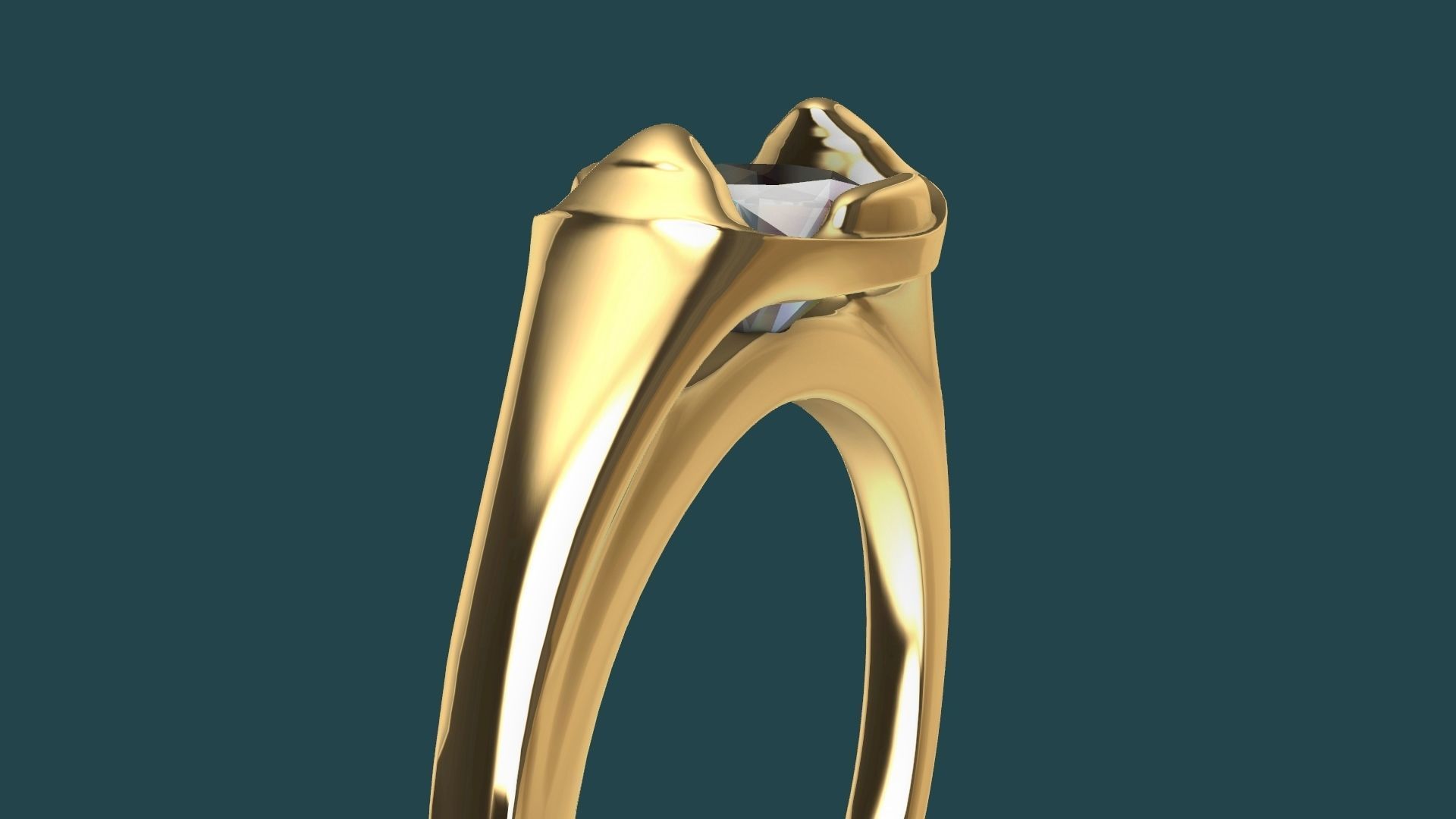 1 Carat Diamond Ring stl verified 3D print model_11