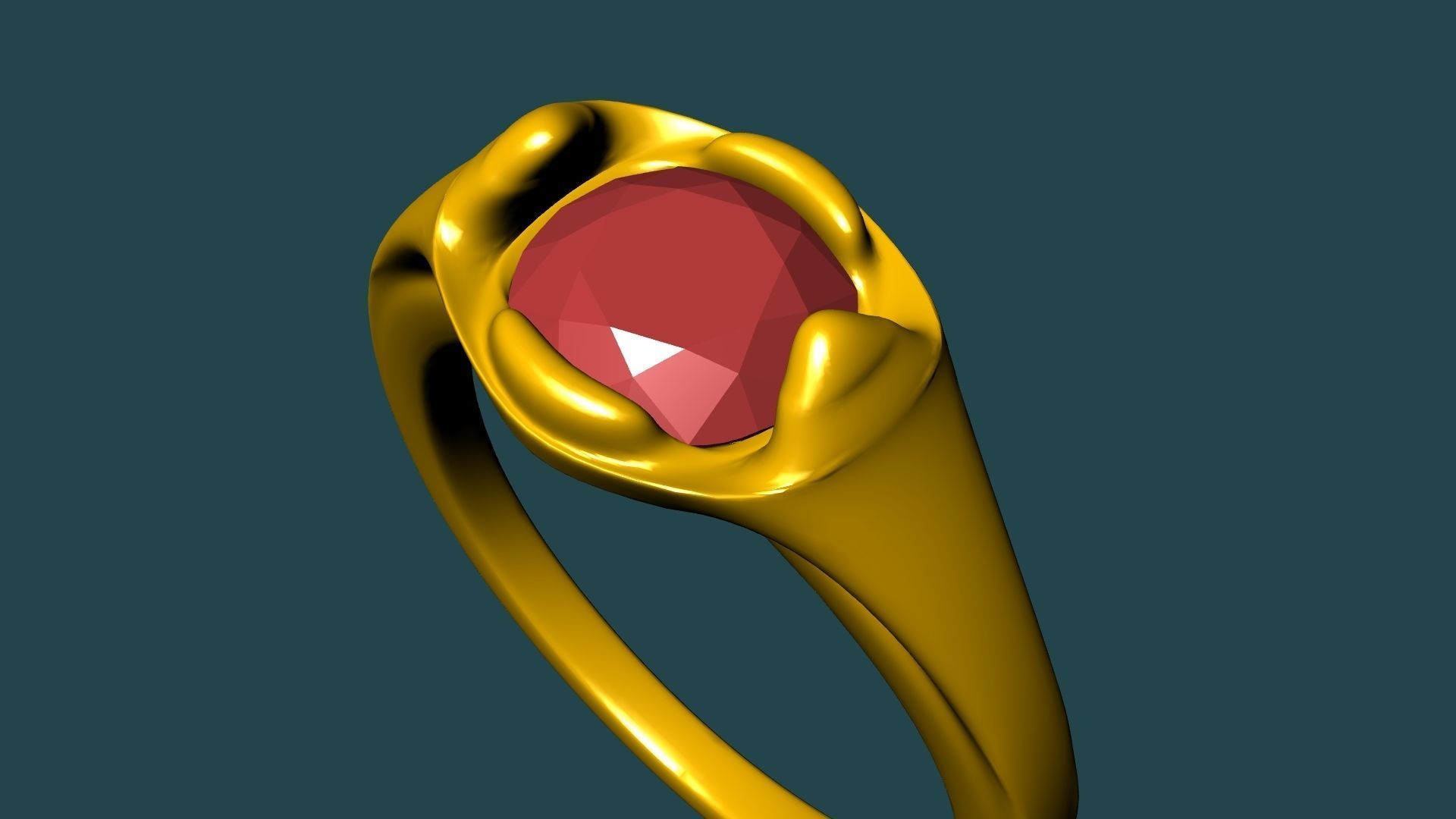 1 Carat Diamond Ring stl verified 3D print model_18