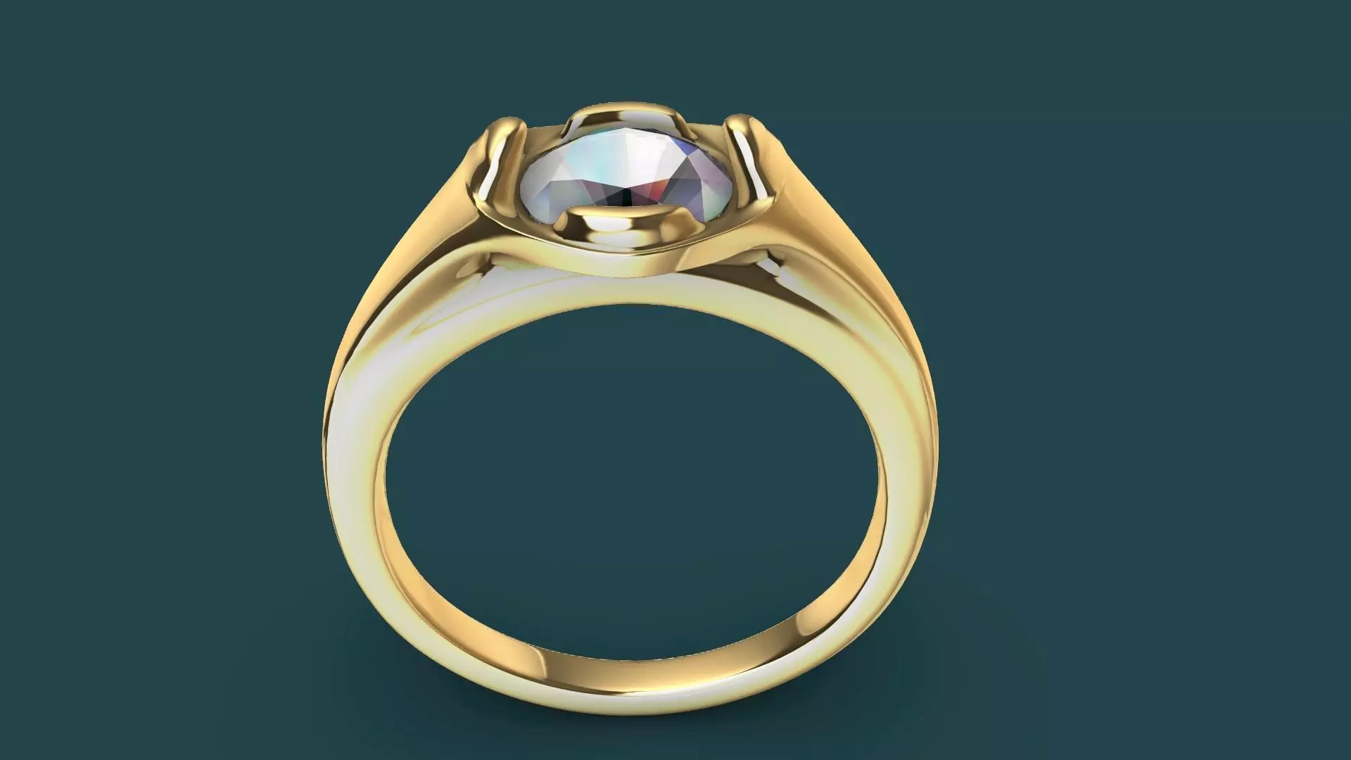 1 Carat Diamond Ring stl verified 3D print model_0