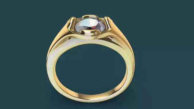 1 Carat Diamond Ring stl verified 3D print model