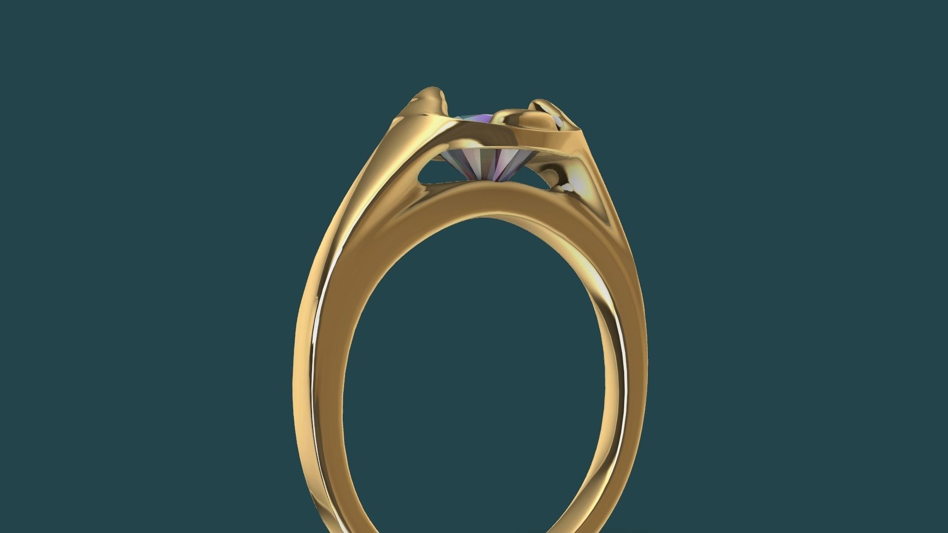 1 Carat Diamond Ring stl verified 3D print model_8