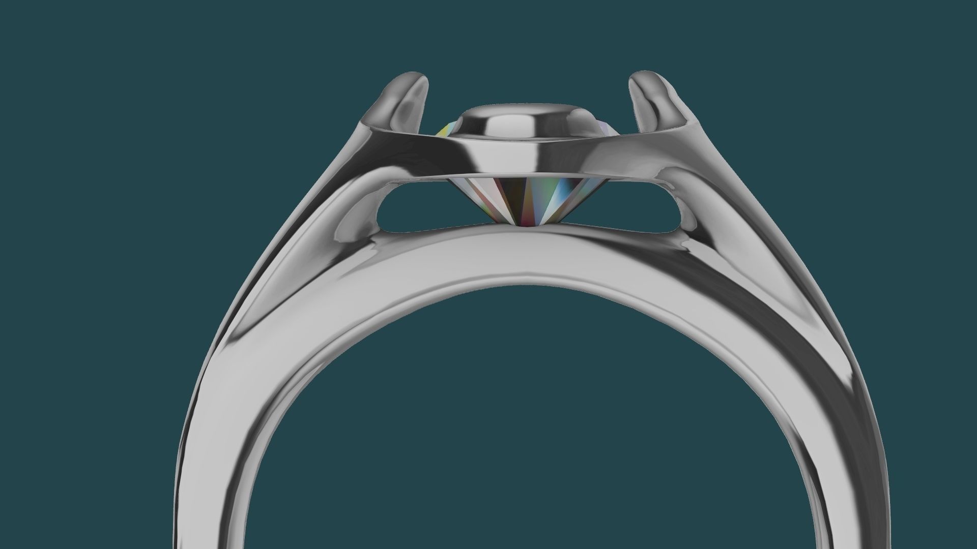 1 Carat Diamond Ring stl verified 3D print model_14