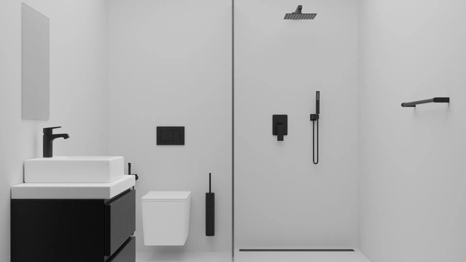 Bathroom  Low-poly 3D model_0