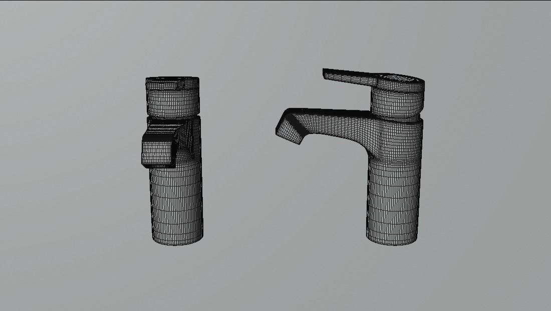 Bathroom  Low-poly 3D model_16