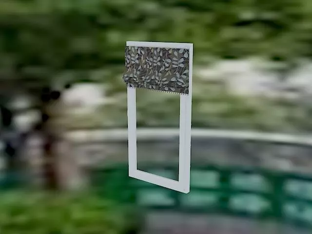 window and curtain Free 3D model_0