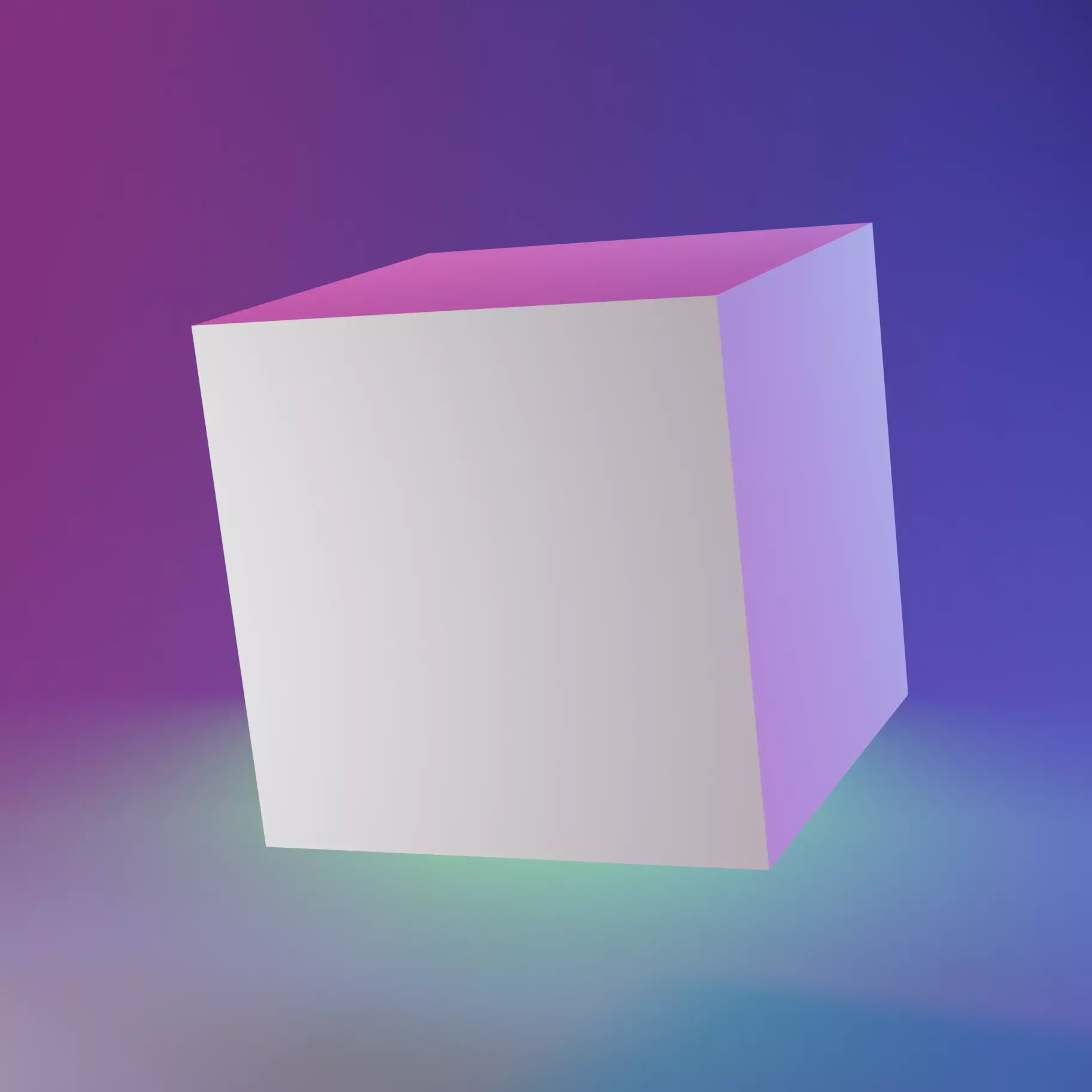 Default Cube Free low-poly 3D model_0