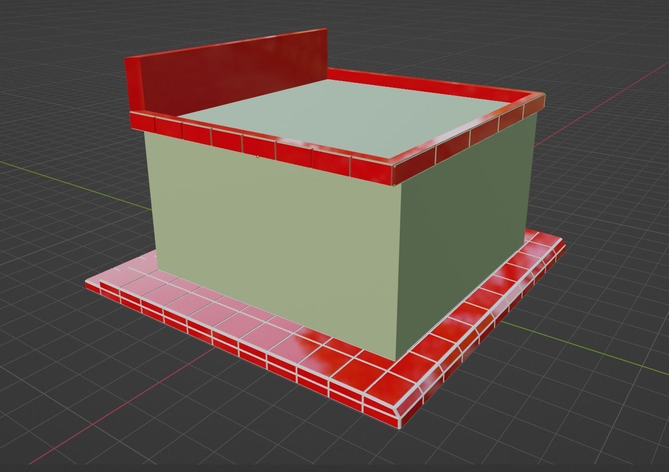 Stall shop Low-poly 3D model_3