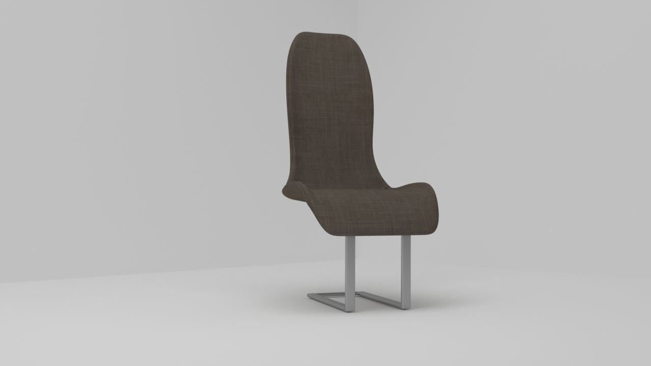 four dining table chairs Free 3D model_1