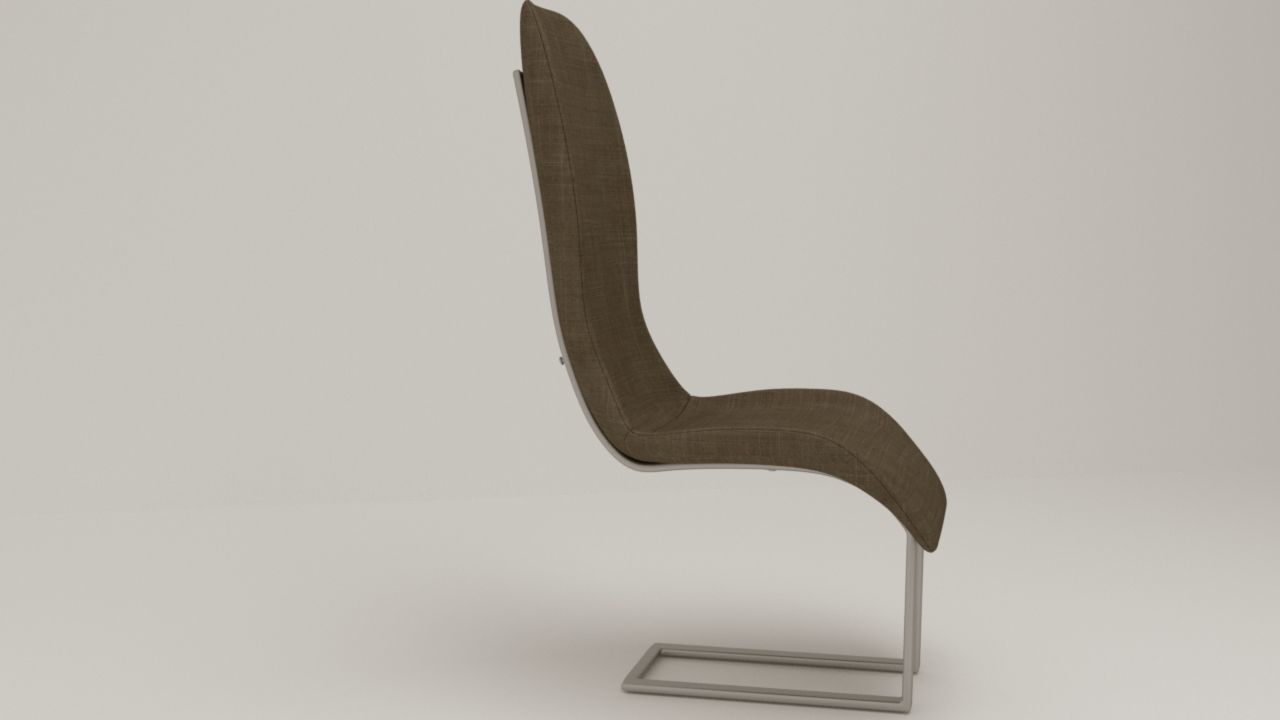 four dining table chairs Free 3D model_4