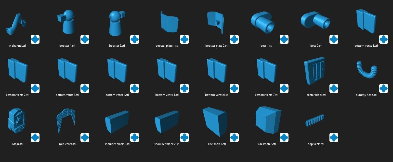 Imperial Jump Pack One12 and Full Size Props STL Combo 3D print model_1