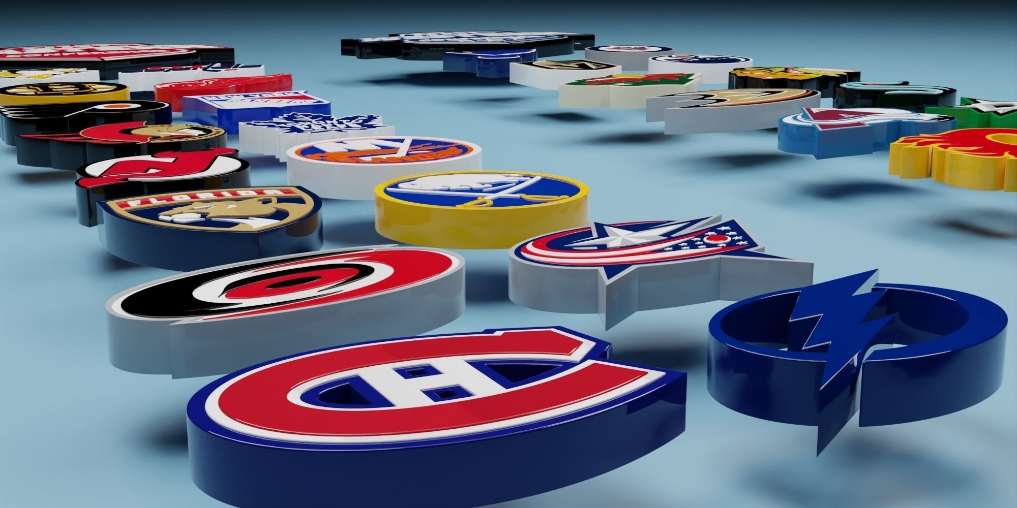 NHL Ice Hockey team logos 3D Model 3D model CGTrader