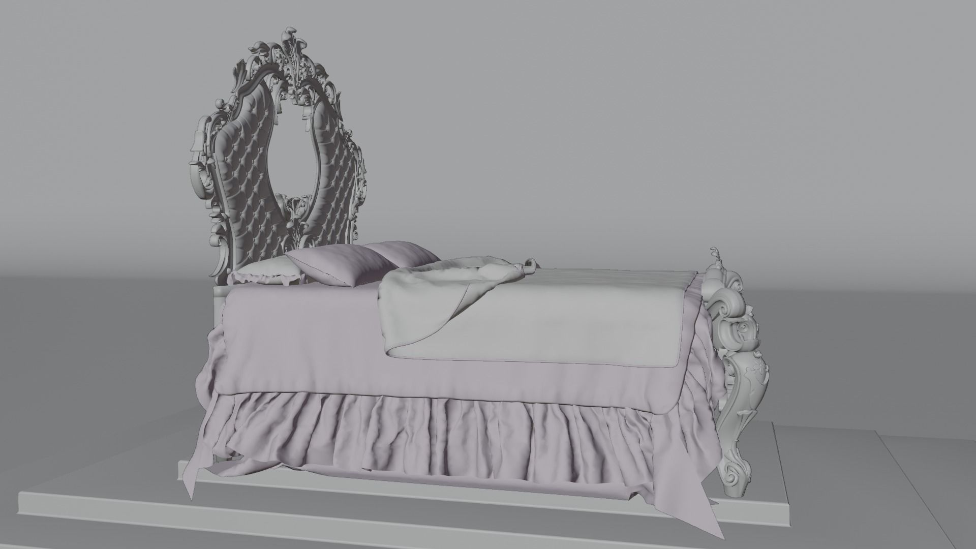 Luxury Bed 3D model_10