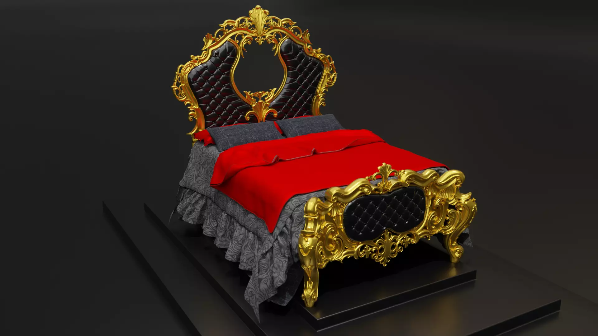 Luxury Bed 3D model_0