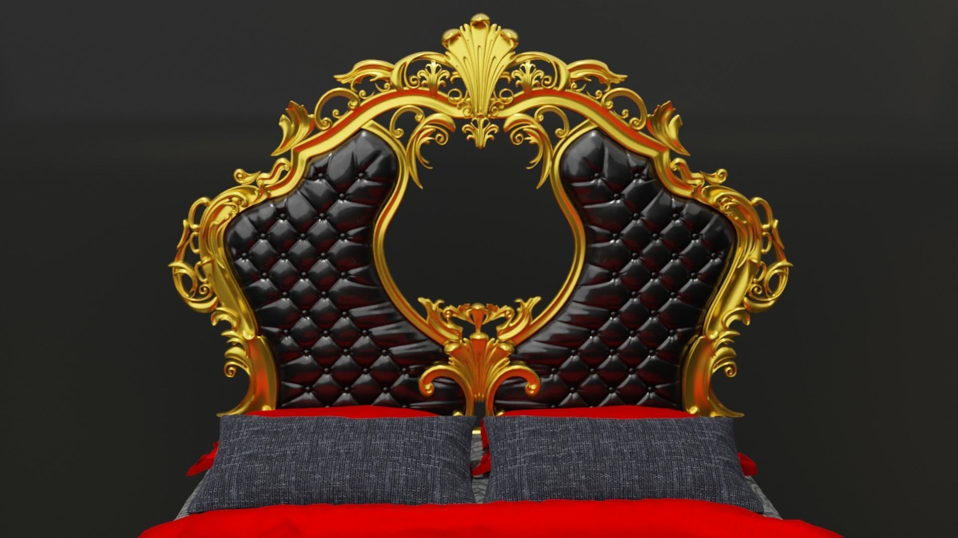 Luxury Bed 3D model_3