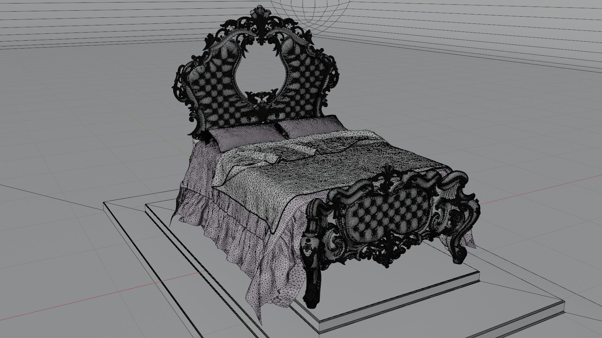 Luxury Bed 3D model_2