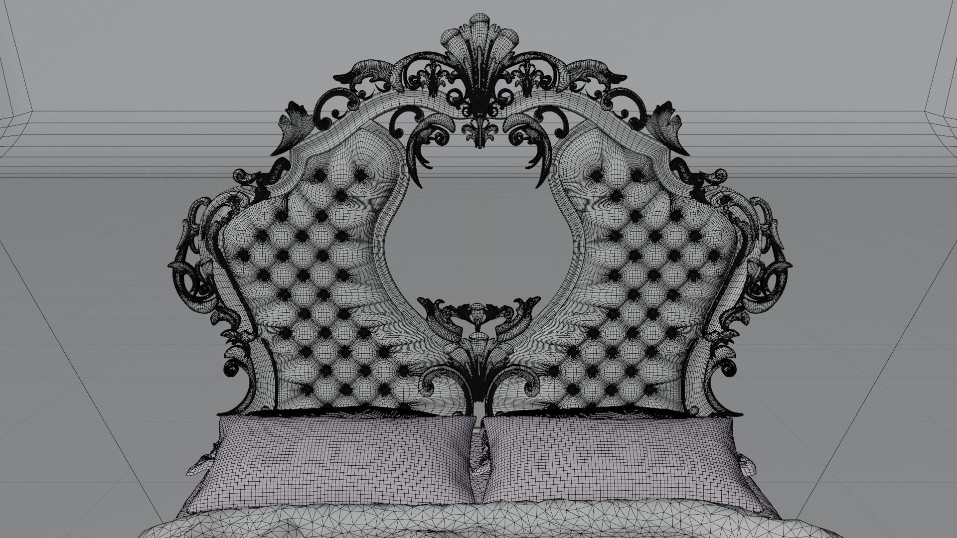 Luxury Bed 3D model_5