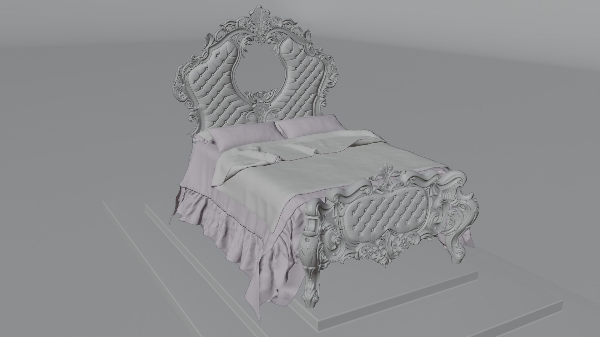 Luxury Bed 3D model_1