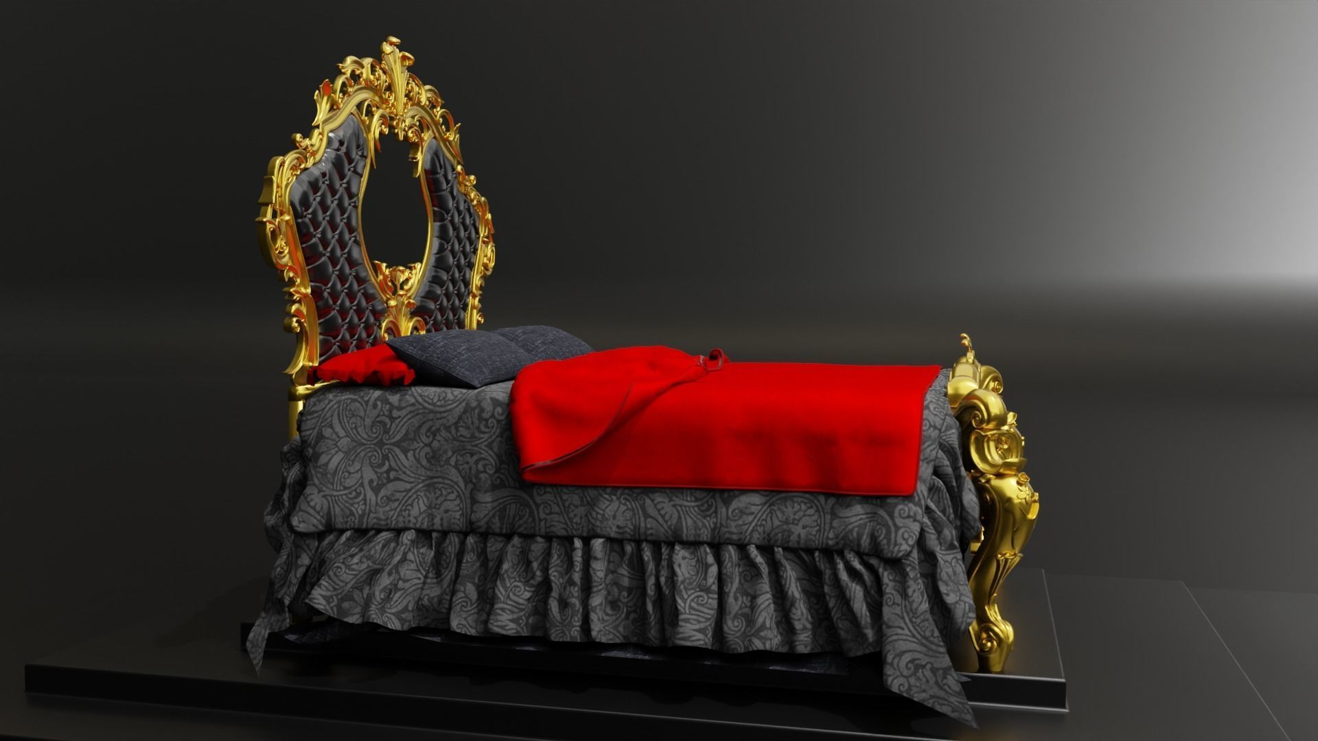 Luxury Bed 3D model_9