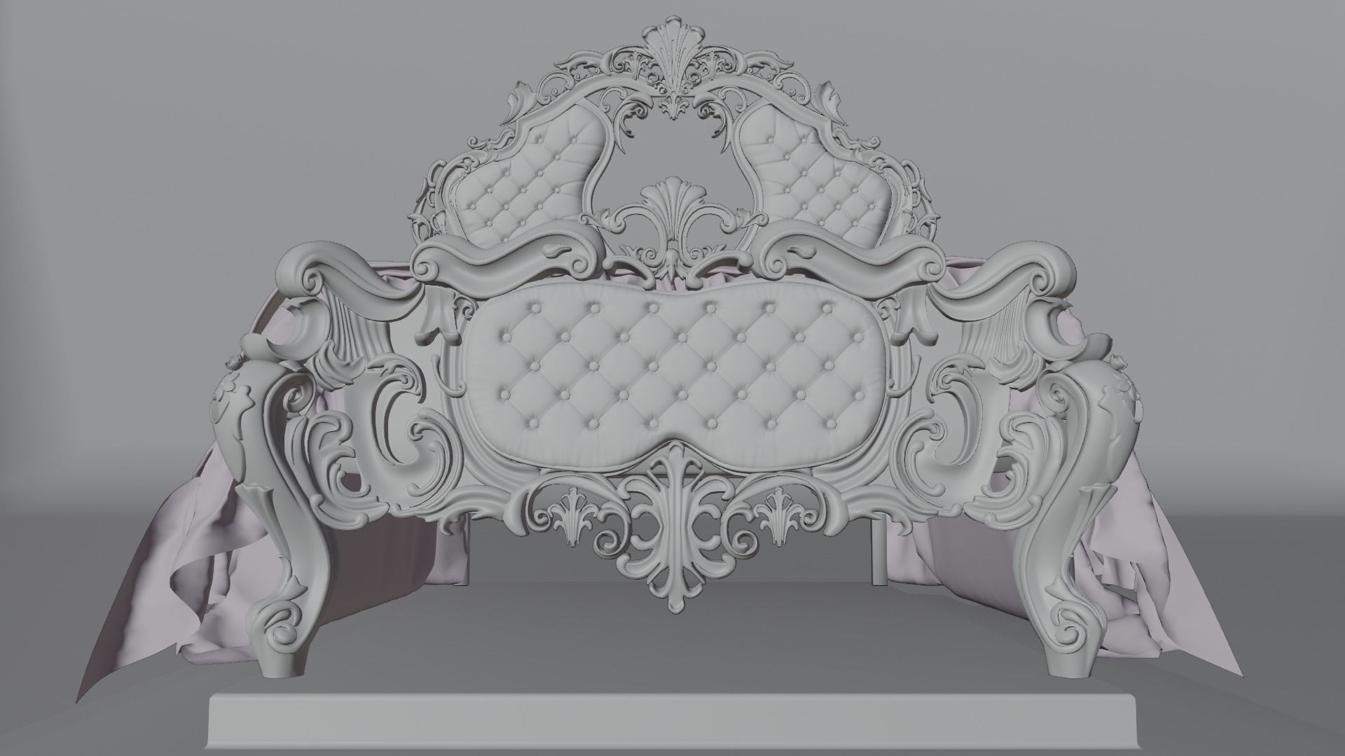 Luxury Bed 3D model_7