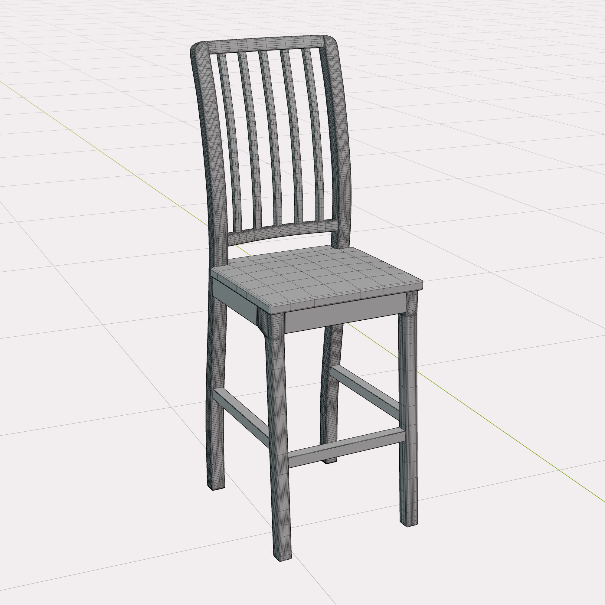 Bar table EKADALEN By IKEA 3D model_8