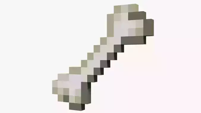 Minecraft Bone Low-poly 3D model