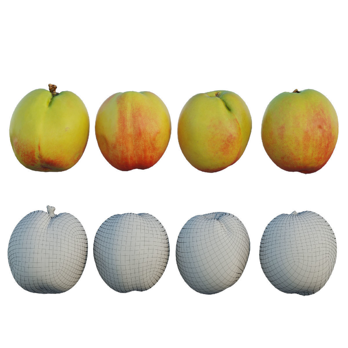 peach 10 3D model_2