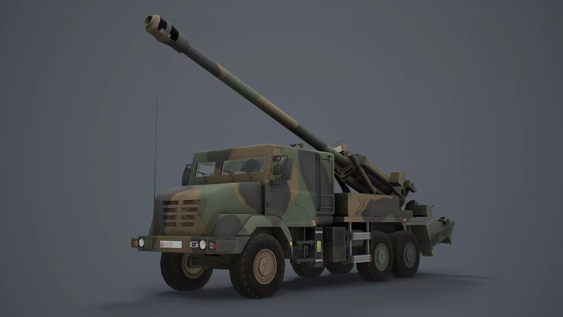 Caesar Artillery Nexter Low-poly 3D model
